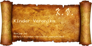 Kinder Veronika névjegykártya