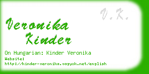 veronika kinder business card